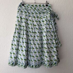 Mary Marshmallow Midi Wrap Skirt Swim Cover Beach Travel Resort Preppy Flamingo